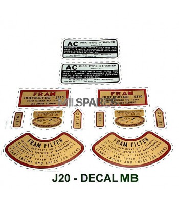 Engine decal set, MB